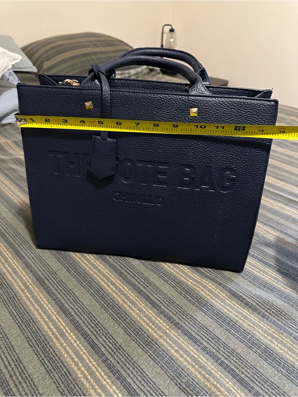 Navy Blue The Tote Bag - Structured Top-Handle Tote - Picture 6 of 7